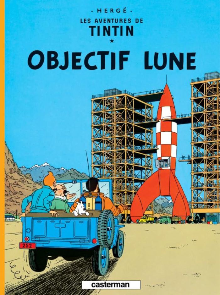 Couverture du livre « Objectif lune », librairie Les Contes Infusés à Corte