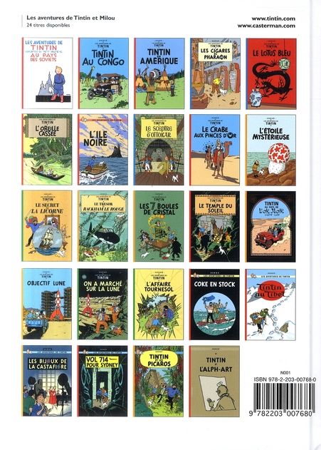 Quatrième de couverture de « Tintin et l'alph-art : la dernière aventure de Tintin »