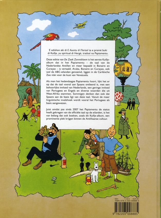 Quatrième de couverture de « E asuntu di Florisol »