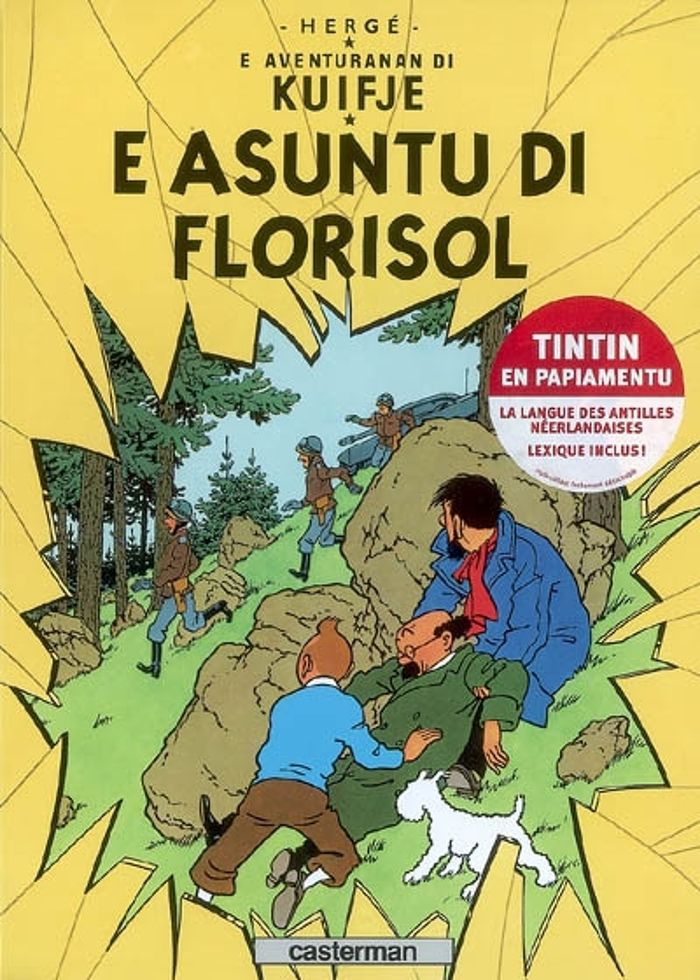 Couverture du livre « E asuntu di Florisol » de Hergé, librairie Les Contes Infusés à Corte