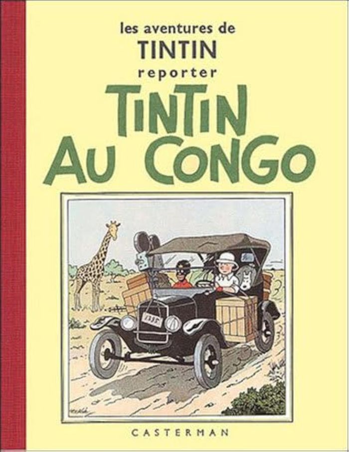 Couverture du livre « TINTIN - FAC-SIMILE NOIR ET BLANC - T02 - TINTIN AU CONGO » de Herge, librairie Les Contes Infusés à Corte