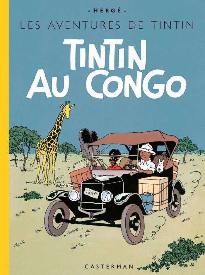 Couverture du livre « Tintin au Congo » de Hergé, librairie Les Contes Infusés à Corte