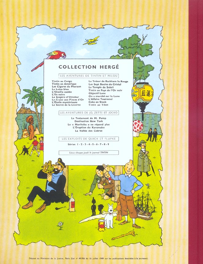 Quatrième de couverture de « Tintin au Tibet »