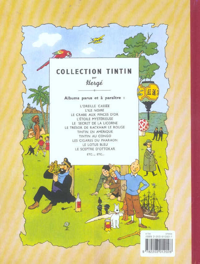 Quatrième de couverture de « Tintin en Amérique »