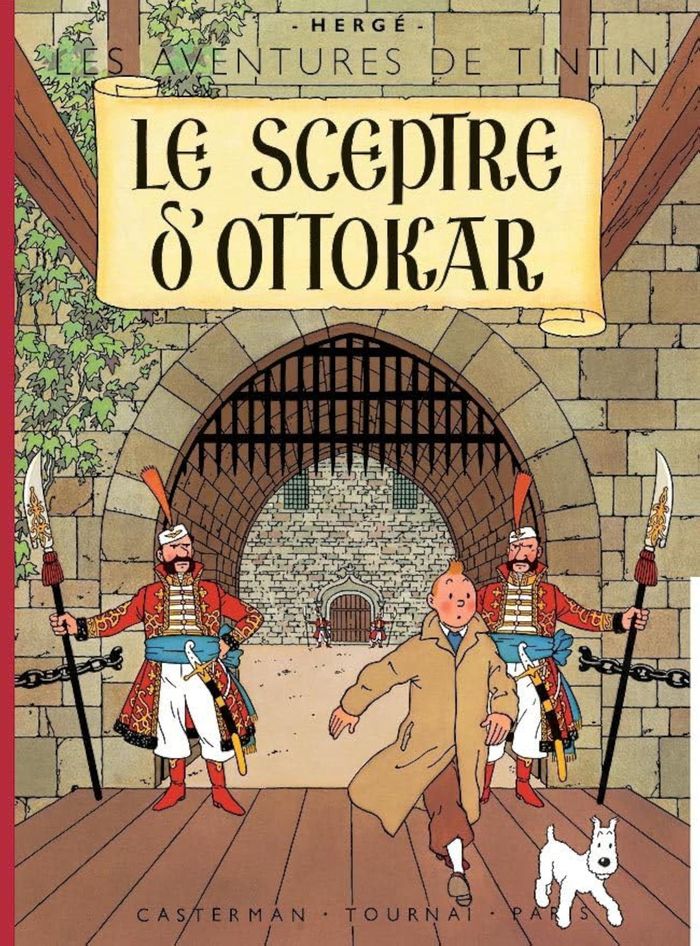 Couverture du livre « Le sceptre d'Ottokar » de Hergé, librairie Les Contes Infusés à Corte