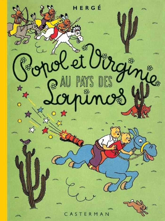 Couverture du livre « Popol et Virginie au pays des Lapinos », librairie Les Contes Infusés à Corte