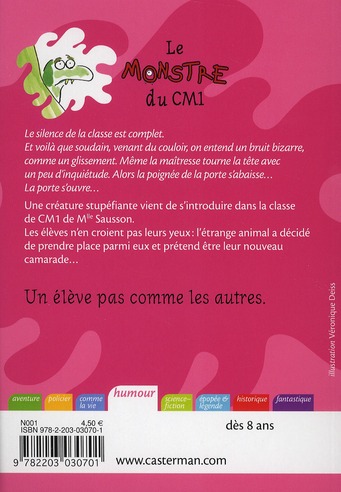 Quatrième de couverture de « Le monstre du CM1 »
