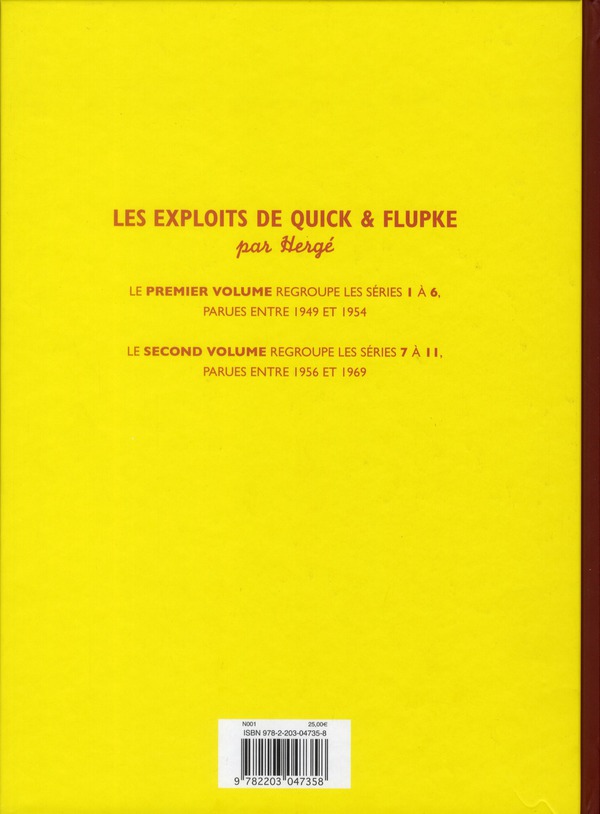 Quatrième de couverture de « Les exploits de Quick et Flupke : intégrale »