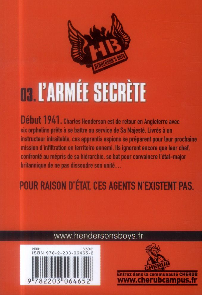 Quatrième de couverture de « L'armée secrète »