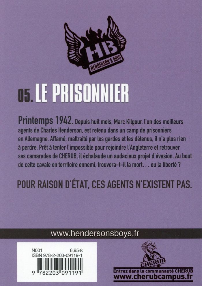 Quatrième de couverture de « Le prisonnier »