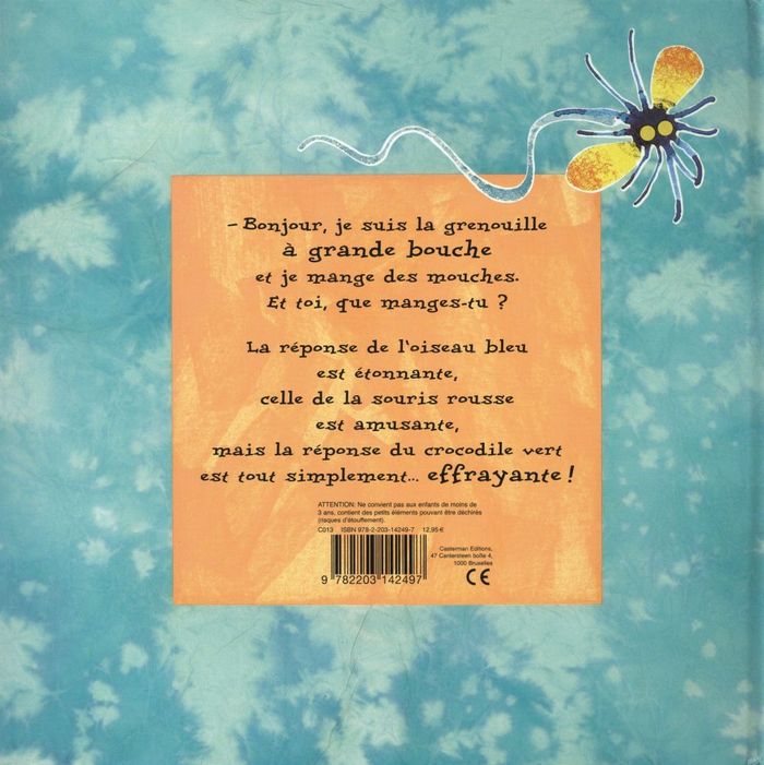 Quatrième de couverture de « LA GRENOUILLE QUI AVAIT UNE GRANDE BOUCHE »