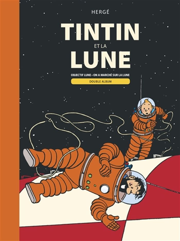 Couverture du livre « Tintin et la Lune : double album » de Hergé, librairie Les Contes Infusés à Corte