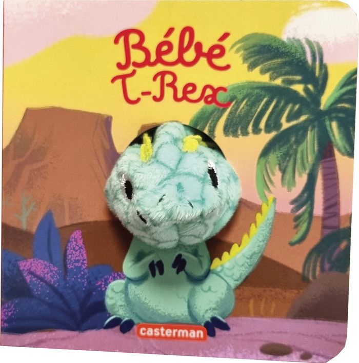 Couverture du livre « LES BEBETES - T110 - BEBE T-REX - LIVRE MARIONNETTE POUR BEBE - DES 3 MOIS », librairie Les Contes Infusés à Corte