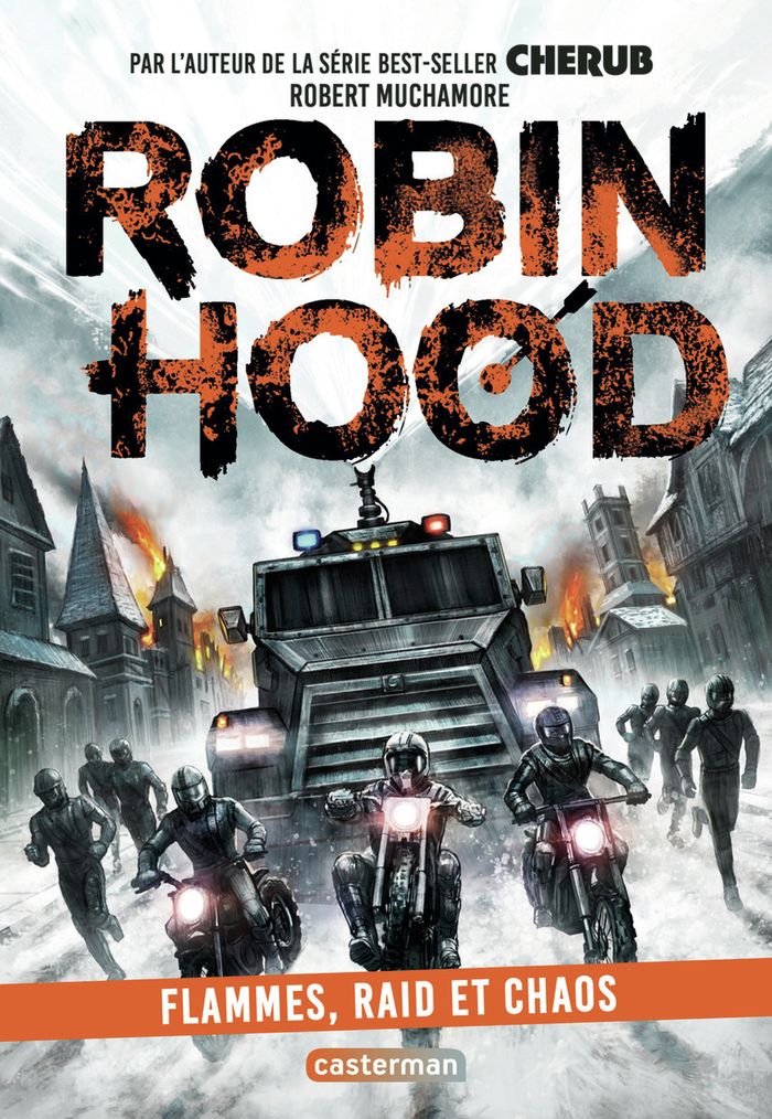 Couverture du livre « Flammes, raid et chaos » de Robert Muchamore, librairie Les Contes Infusés à Corte