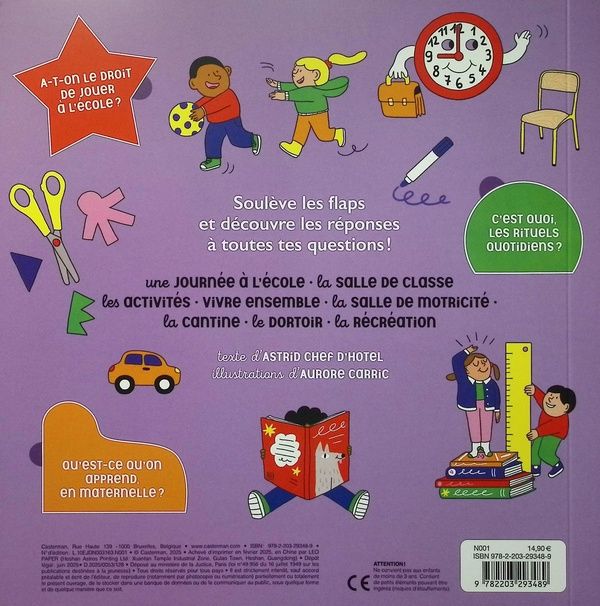 Quatrième de couverture de « L'école maternelle »