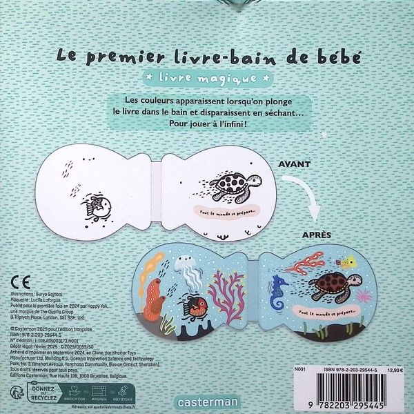 Quatrième de couverture de « MON IMAGIER DU BAIN - BEBE POISSON ET SES AMIS »