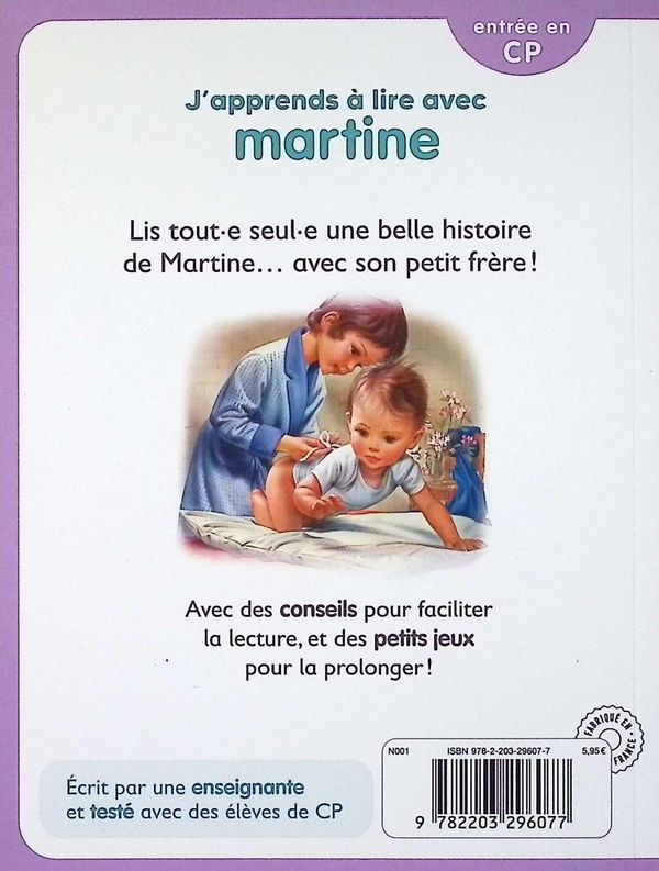 Quatrième de couverture de « Martine garde son petit frère »