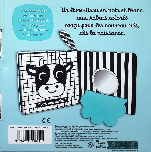 Quatrième de couverture de « Mouton mignon : 4 volets feutrine et un miroir ! »
