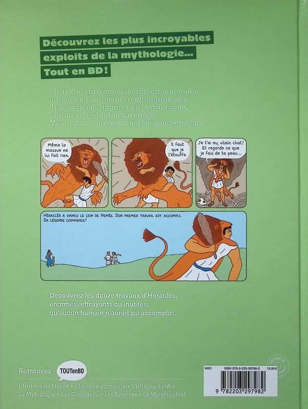 Quatrième de couverture de « Les douze travaux d'Héraclès »