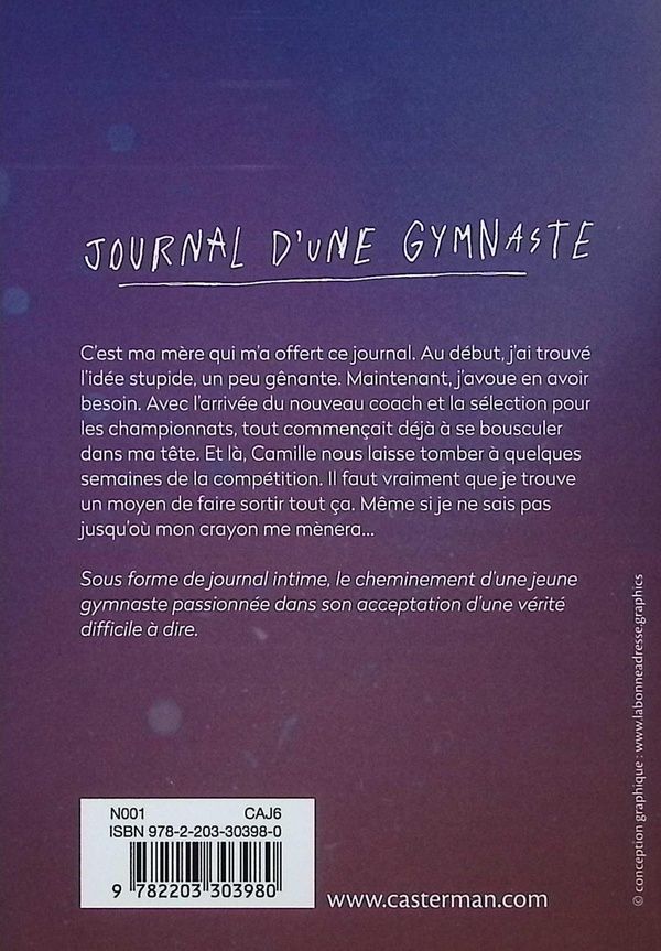 Quatrième de couverture de « Journal d'une gymnaste »