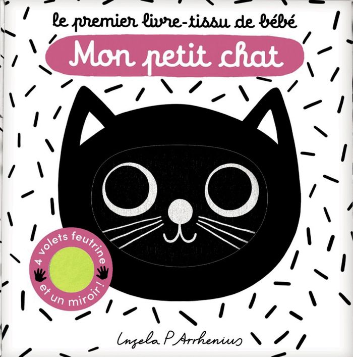 Couverture du livre « LE PREMIER LIVRE TISSU DE BEBE - MON PETIT CHAT », librairie Les Contes Infusés à Corte