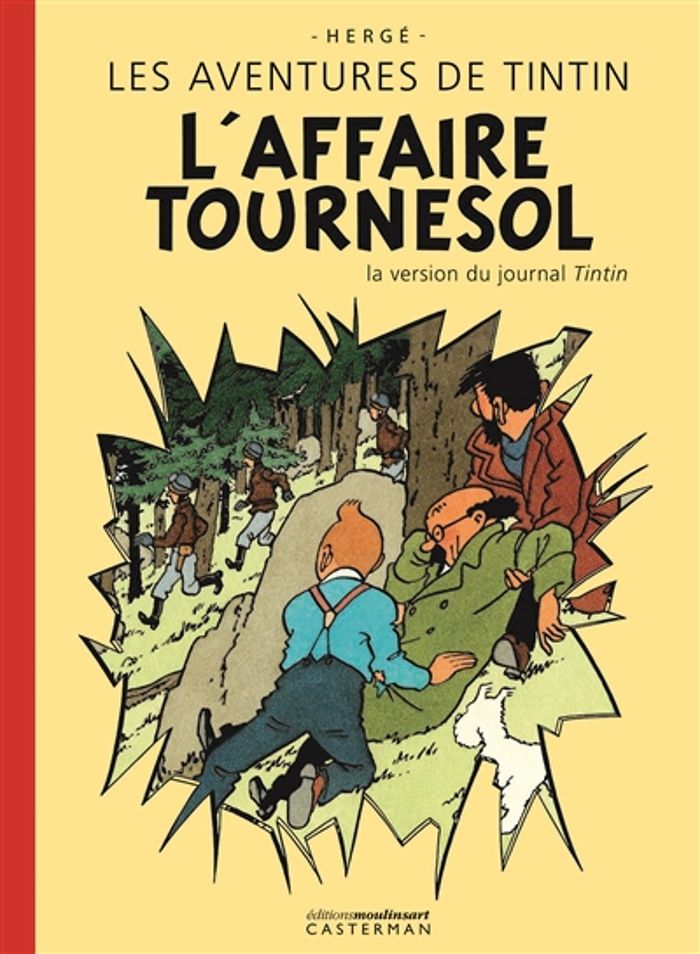 Couverture du livre « TINTIN - T18 - L'AFFAIRE TOURNESOL - LA VERSION DU JOURNAL TINTIN » de Herge/herge, librairie Les Contes Infusés à Corte