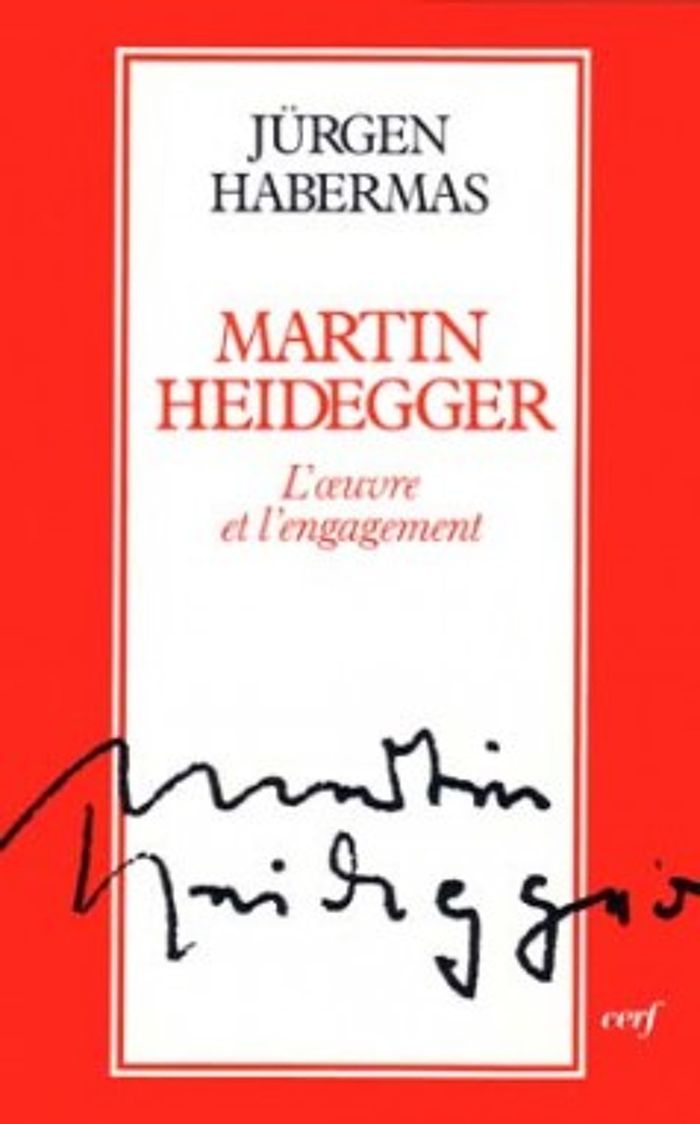 Couverture du livre « MARTIN HEIDEGGER » de Jurgen Habermas, librairie Les Contes Infusés à Corte