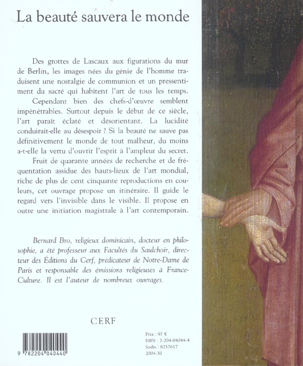 Quatrième de couverture de « LA BEAUTE SAUVERA LE MONDE »