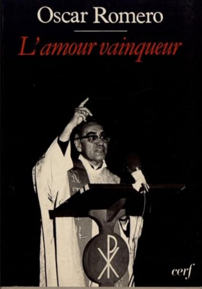 Couverture du livre « L'AMOUR VAINQUEUR » de Oscar Romero, librairie Les Contes Infusés à Corte