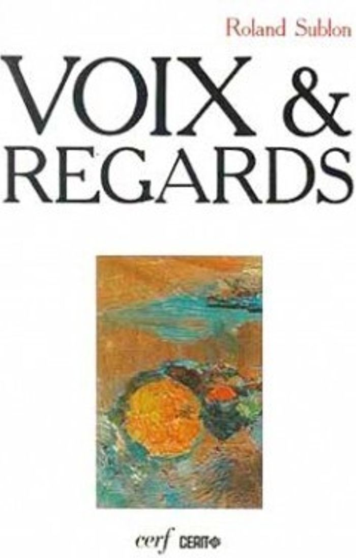 Couverture du livre « VOIX ET REGARDS », librairie Les Contes Infusés à Corte