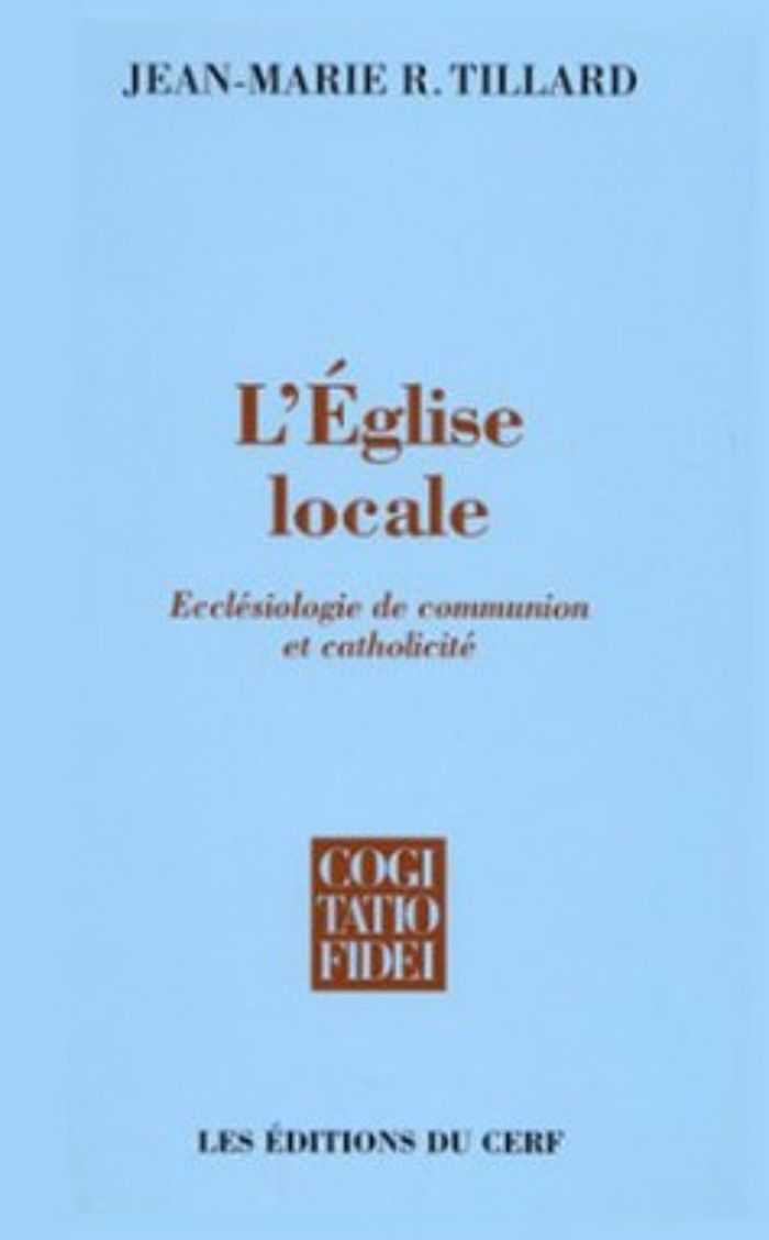 Couverture du livre « L'EGLISE LOCALE » de Tillard Jean-Marie R, librairie Les Contes Infusés à Corte