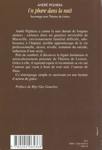 Quatrième de couverture de « UN PHARE DANS LA NUIT »