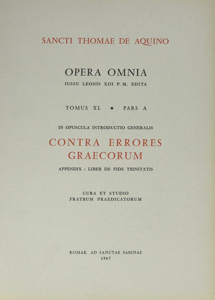 Couverture du livre « OPERA OMNIA - TOME 40 PARS A-B-C-D-E » de D'Aquin Thomas, librairie Les Contes Infusés à Corte