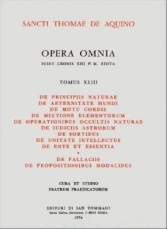 Couverture du livre « OPERA OMNIA - TOME 43 » de D'Aquin Thomas, librairie Les Contes Infusés à Corte