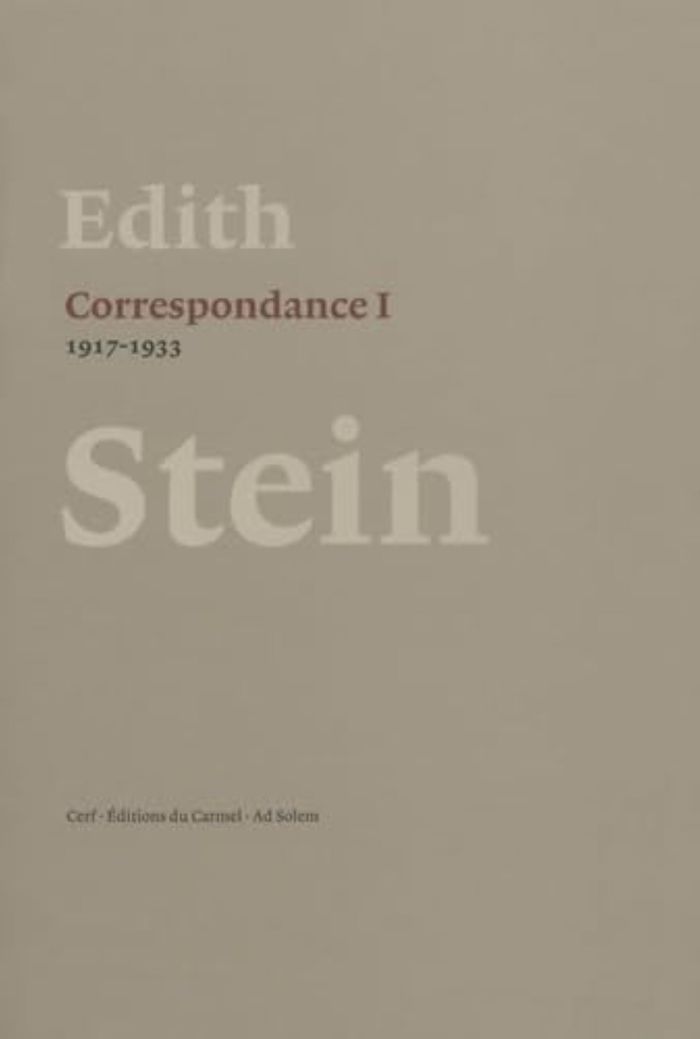 Couverture du livre « CORRESPONDANCE 1 » de Edith Stein, librairie Les Contes Infusés à Corte