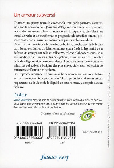 Quatrième de couverture de « UN AMOUR SUBVERSIF »