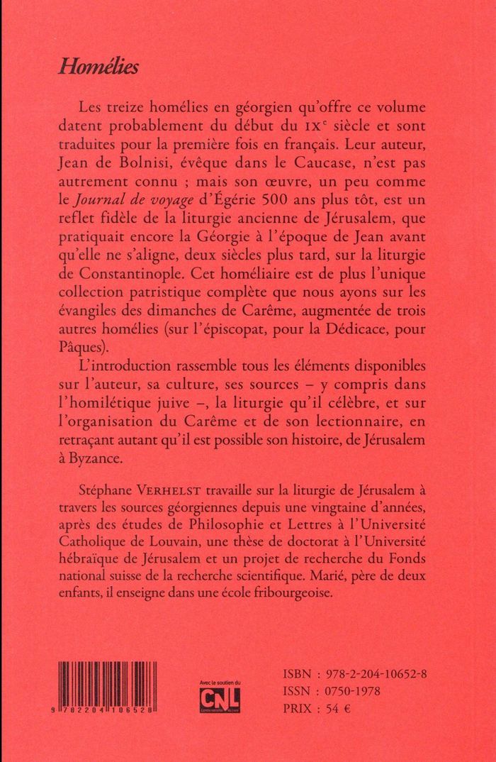 Quatrième de couverture de « SC 580 HOMELIES »