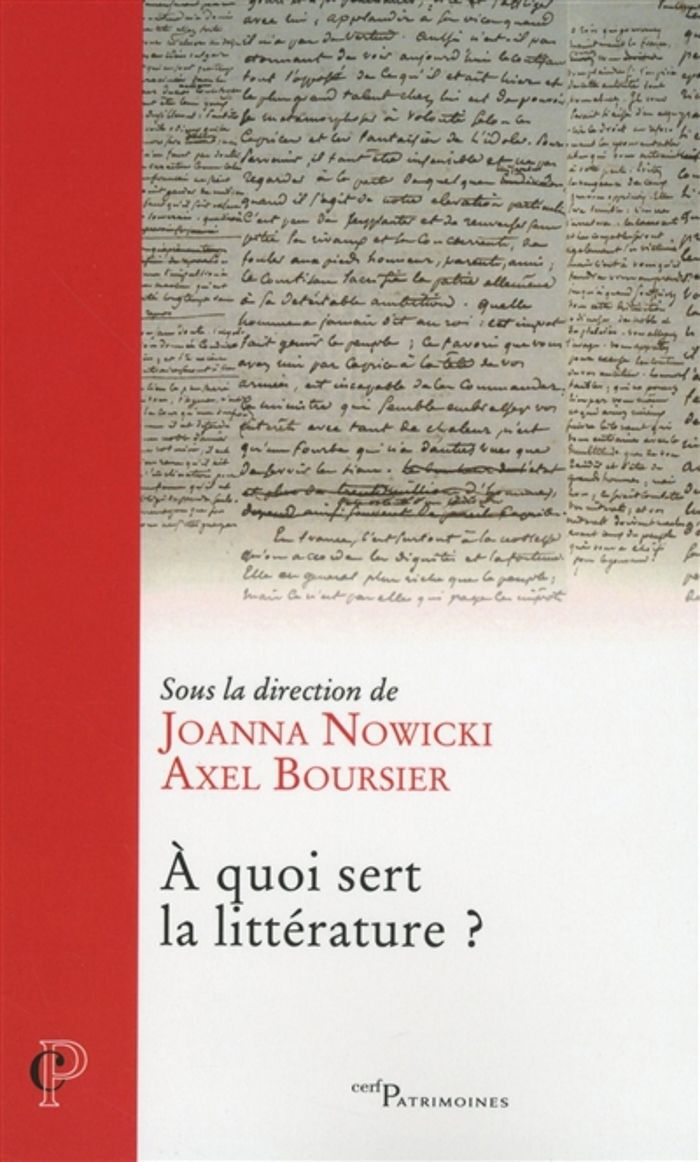 Couverture du livre « A QUOI SERT LA LITTERATURE ? » de Joanna Nowicki, librairie Les Contes Infusés à Corte