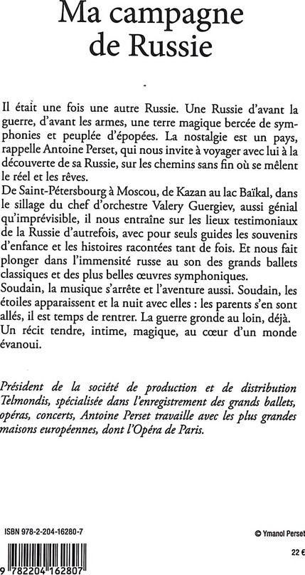 Quatrième de couverture de « Ma campagne de Russie »