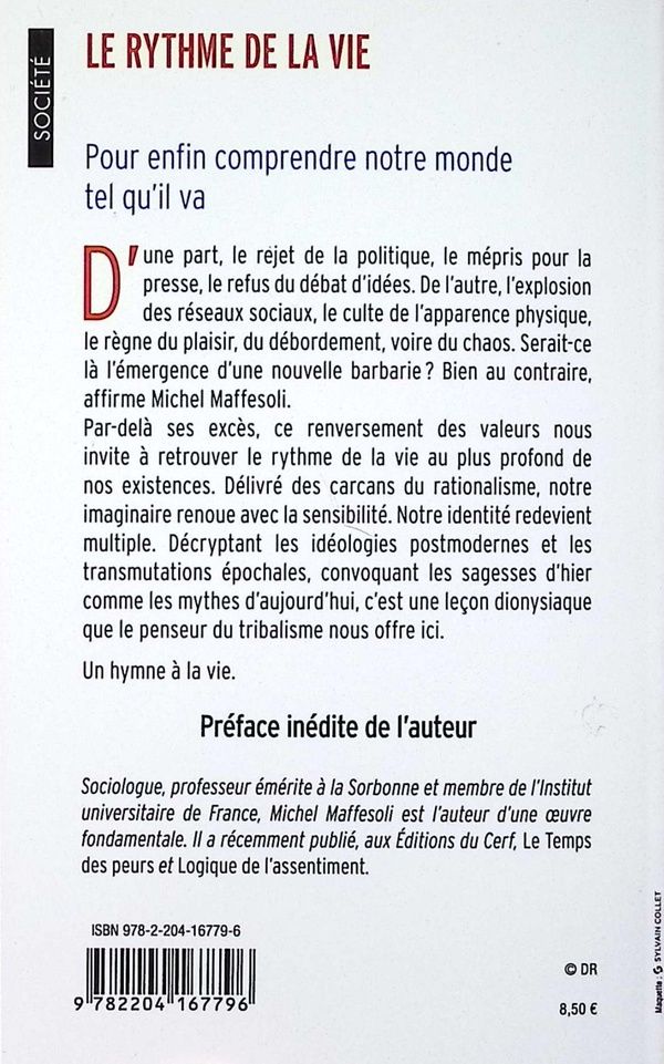 Quatrième de couverture de « Le rythme de la vie : variations sur l'imaginaire postmoderne »