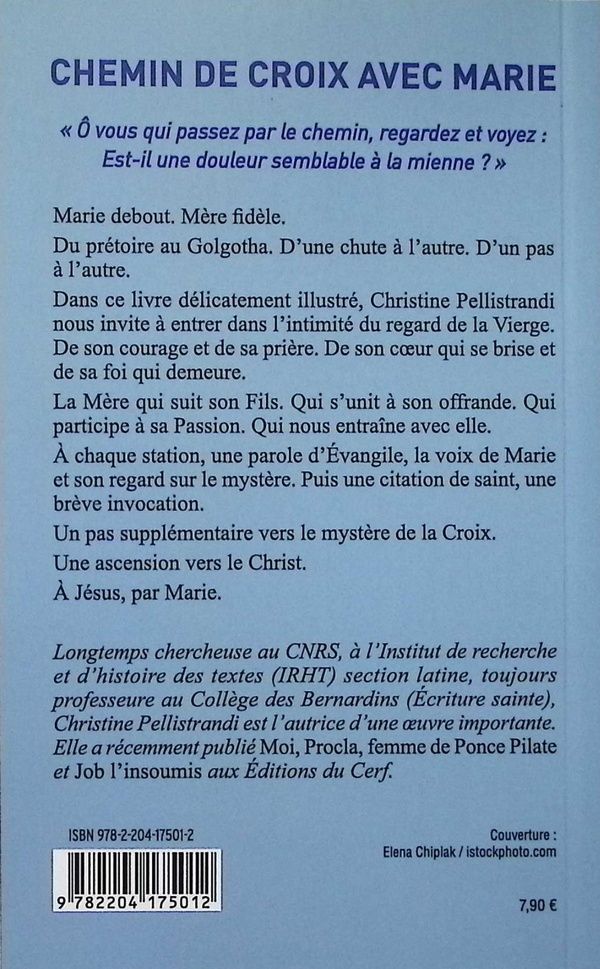 Quatrième de couverture de « Chemin de croix avec Marie »