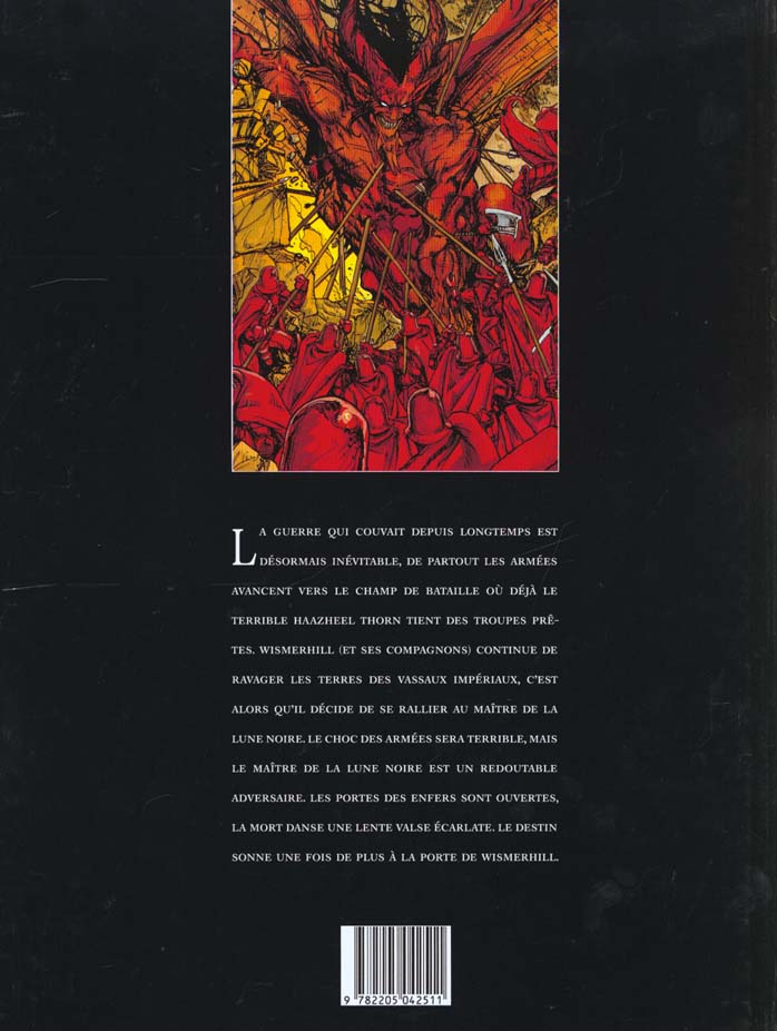 Quatrième de couverture de « LES CHRONIQUES DE LA LUNE NOIRE - TOME 5 - LA DANSE ECARLATE »