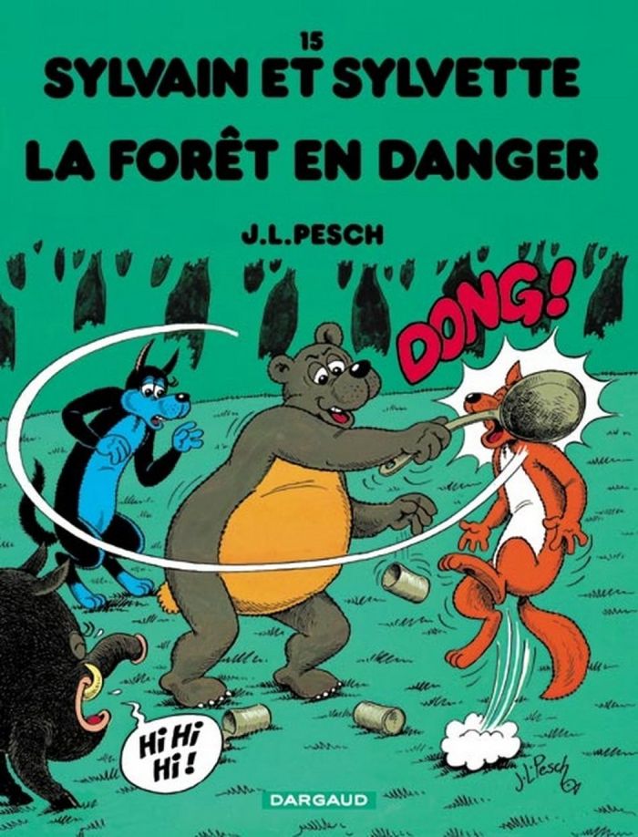 Couverture du livre « SYLVAIN ET SYLVETTE - TOME 15 - LA FORET EN DANGER » de Pesch, librairie Les Contes Infusés à Corte