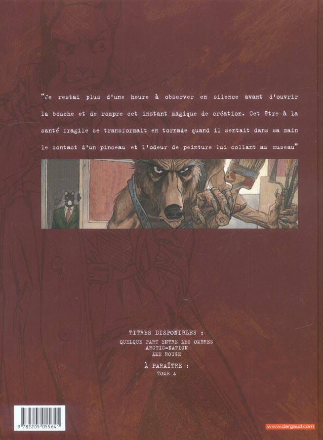 Quatrième de couverture de « BLACKSAD - TOME 3 - AME ROUGE »