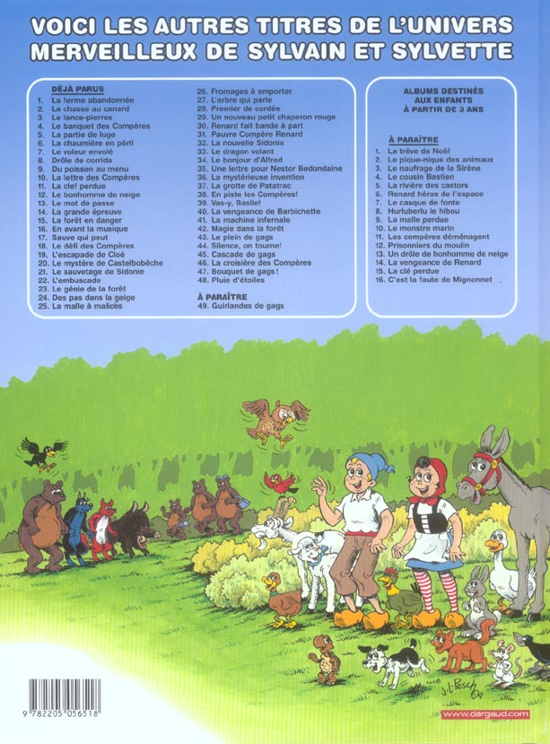 Quatrième de couverture de « SYLVAIN ET SYLVETTE - TOME 20 - LE MYSTERE DE CASTELBOBECHE »