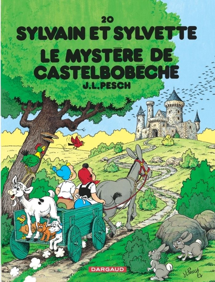 Couverture du livre « SYLVAIN ET SYLVETTE - TOME 20 - LE MYSTERE DE CASTELBOBECHE » de Pesch, librairie Les Contes Infusés à Corte