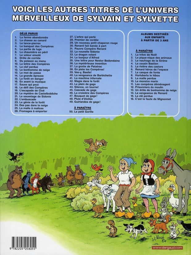 Quatrième de couverture de « SYLVAIN ET SYLVETTE - TOME 19 - L'ESCAPADE DE CLOE »