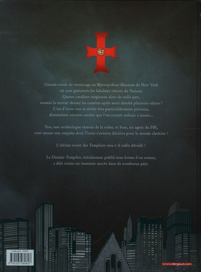 Quatrième de couverture de « LE DERNIER TEMPLIER - SAISON 1 - TOME 1 - L'ENCODEUR »