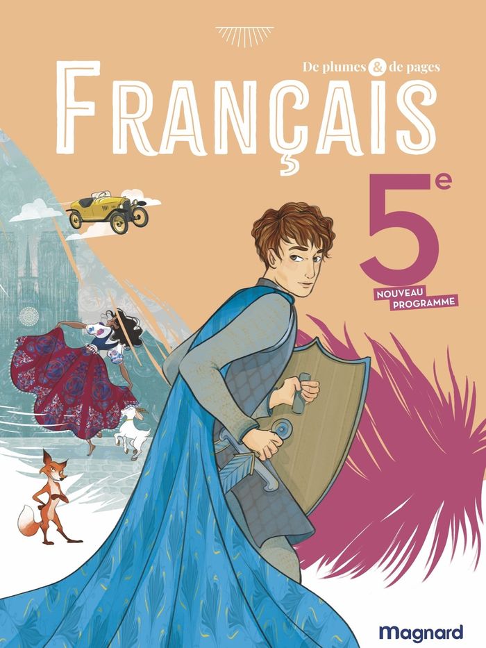 Couverture du livre « DE PLUMES ET DE PAGES FRANCAIS 5E (2026) - MANUEL ELEVE », librairie Les Contes Infusés à Corte