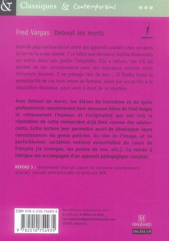 Quatrième de couverture de « Debout les morts »